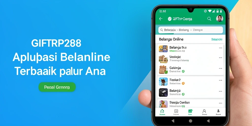 Antarmuka pengguna GIFTRP288 untuk pengalaman Belanja Online yang mudah.