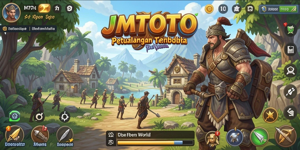 Tampilan antarmuka game JMTOTO dengan dunia Open World yang menakjubkan.