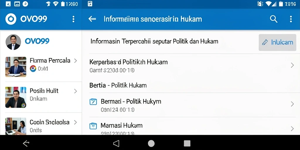 Antarmuka aplikasi OVO99 yang informatif dan responsif.
