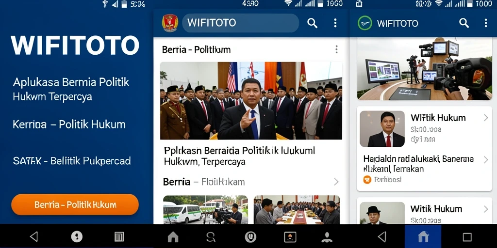 Tampilan utama WIFITOTO menampilkan berita politik dan hukum terkini.