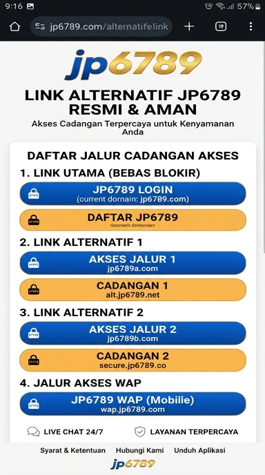 Jalur Alternatif jp6789 untuk Pengguna Android